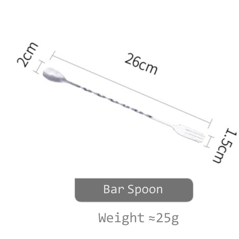 Mélangeur de bouteilles en verre inoxydable, 400ML, pour Cocktail, Bar, vin, échelle transparente, outils de Bar, cuillère: Bar Spoon
