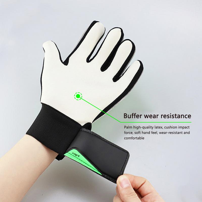Goalie Handschuhe Für Kinder Jugend Torwart Handschuhe Handgelenk Schutz Nicht-Rutsch Verschleiß-Beständig Latex Fußball Handschuhe für Ausbildung spiel