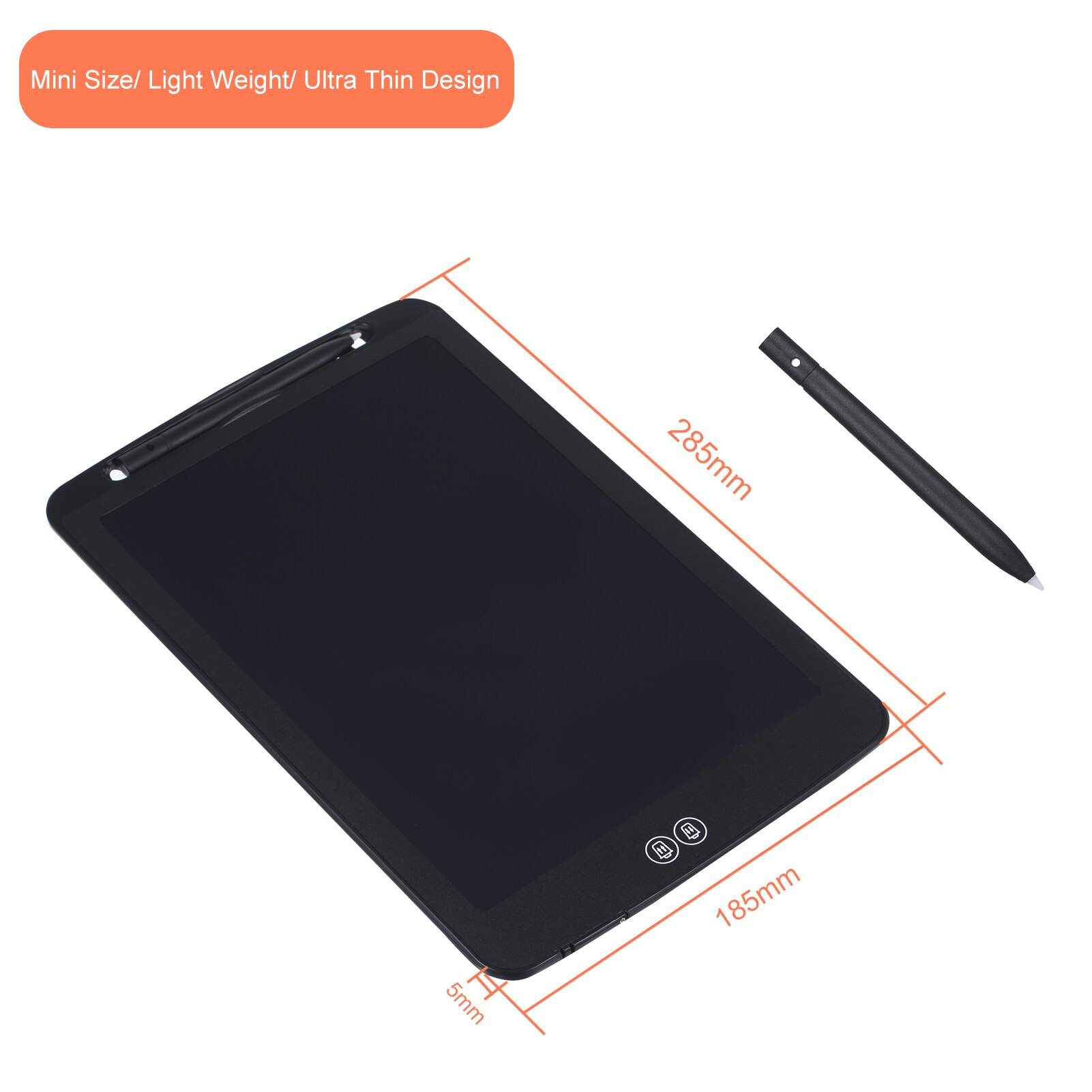 12 Inches LCD Writing Tablet Ultra-thin Electronic Handwriting Drawing Board Pad Reusable with Stylus Pen Split Screen