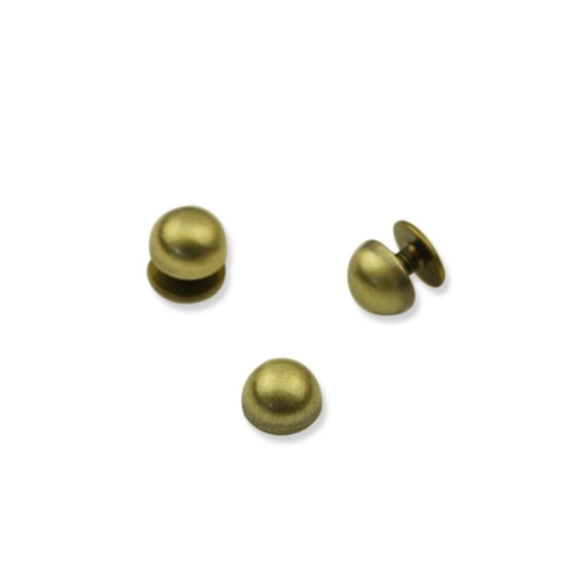 20Pcs 8mm DIY Strap Rivet Screw Mushroom Dome Bolt Round Head Screws Punk Metal Nails Fabric Button for Luggage Garment Bag Shoe: bronze