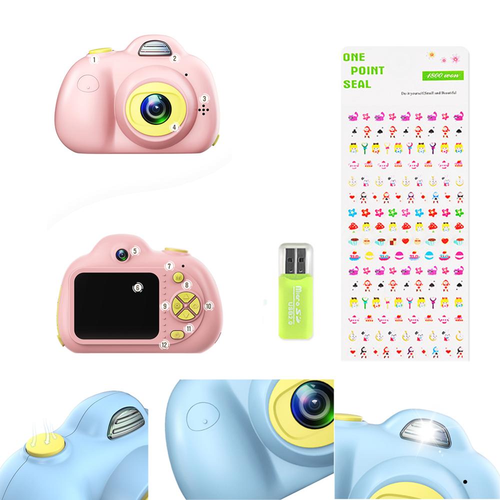 8.0MP Dual Kinderen Camera 2.0 "Lcd-scherm Kids Digitale Camera Leuke Verjaardag/Christmas Full Hd 1080P mini Studie Speelgoed Camera 'S