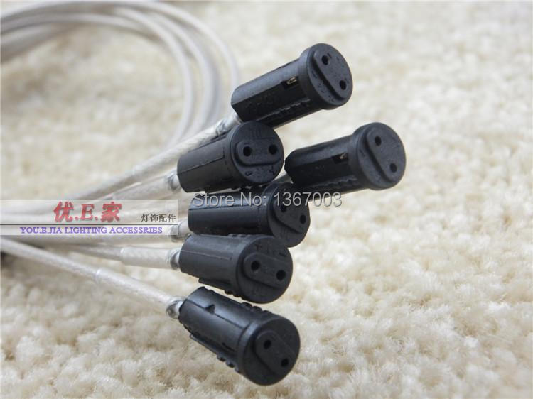 Soporte de lámpara colgante G4, cable de 100CM, 50cm, 200cm, 10 Uds.
