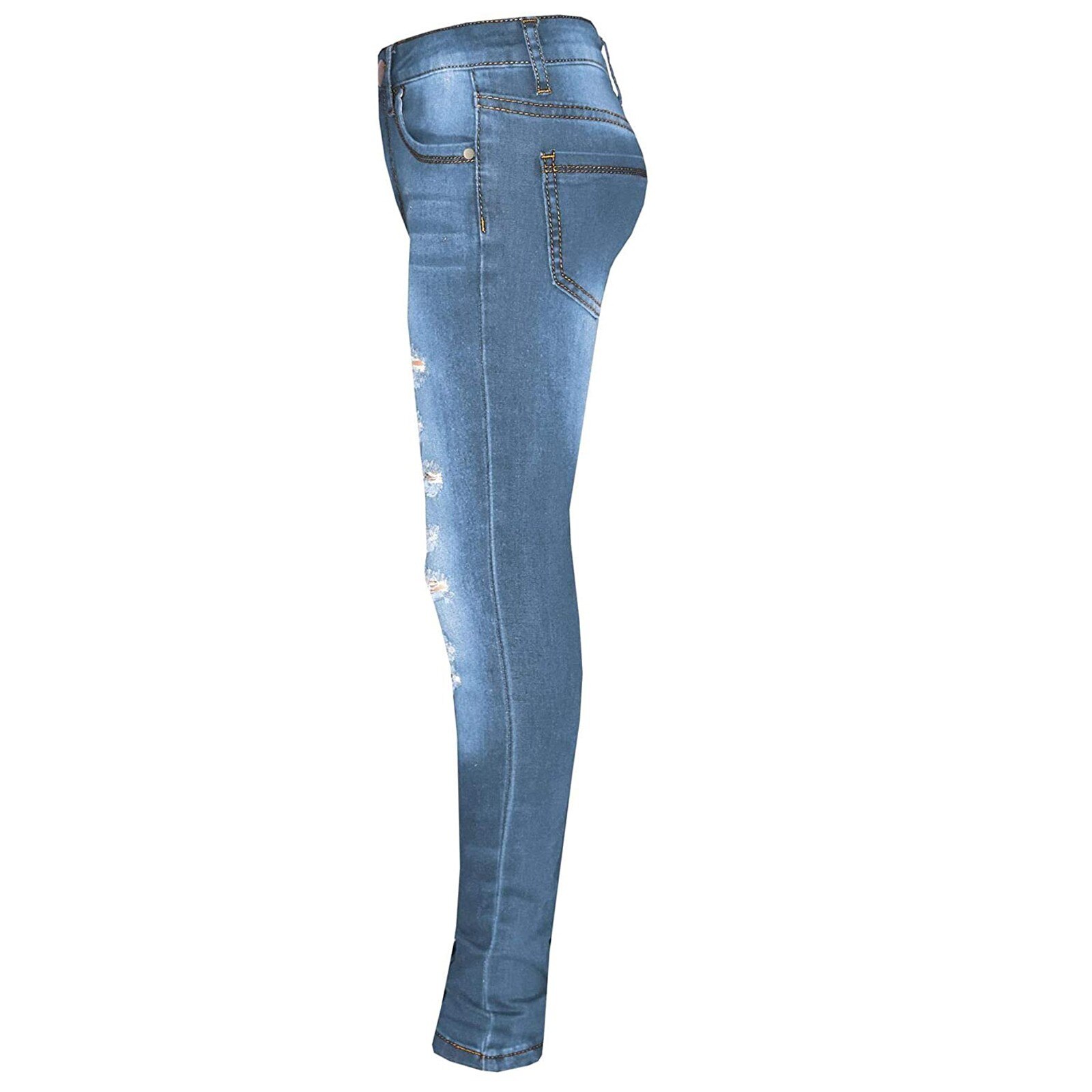 Filles Jeans Serré Enfants Jeans Pour Filles Taille Haute Déchiré Jeans Pour Enfants Décontracté Style Vêtements Pour enfants Printemps Automne