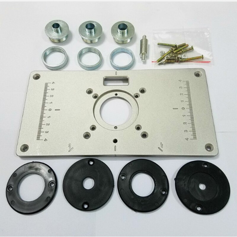 Carpinte Router Table Insert Plate Woodworking Benches Table Saw For Multifunctional Wood Plate Machine Engraving 4 Rings Tool