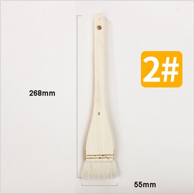 Pinceau pour peinture à l'huile pour aquarelle et laine, outil mural à Long manche en acrylique en bois pour construire le nettoyage de la maison, 1 pièce: 2in