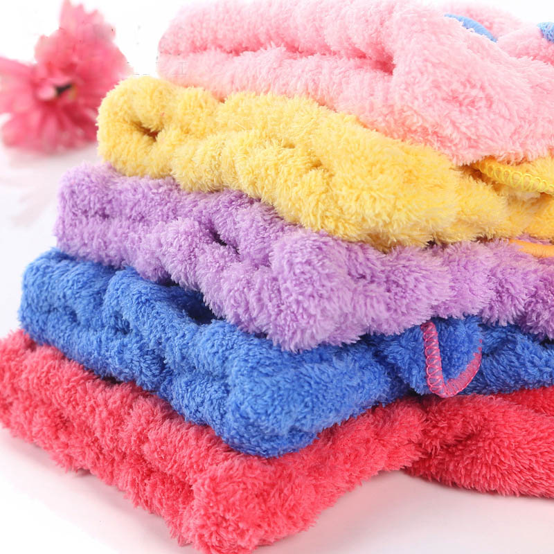 1Pcs Vrouwen Meisjes Droge Hatquickly Droog Haar Badmuts Super Absorberende Haar Tulband Coral Fluwelen Badkamer Benodigdheden Hoofd Wrap hoeden