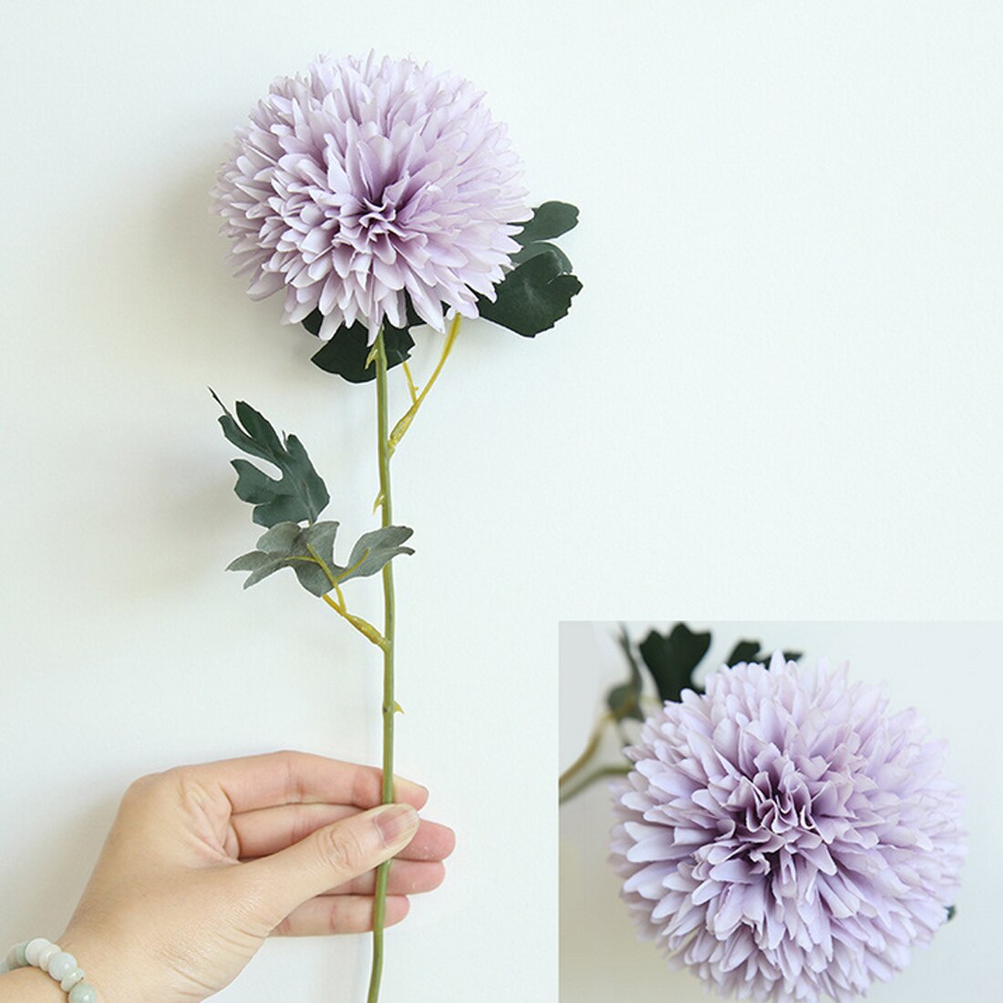 Hjem dekorasjon tilbehør kunstige blomster løvetann ball-blomst dekorative fest blomster til bryllup kontor hage dekor: Lys lilla