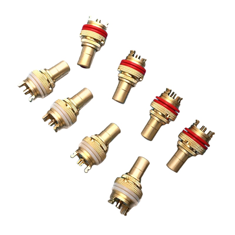 8pcs Red+White RCA Female Socket Chassis RCA CMC Female Connector Phono Copper Plug Amp HiFi