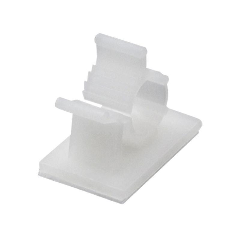 100Pcs Cable Clamp Self Adhesive Car Cord Clips Adjustable Wire Tie Fixed Organizer Line Management Fasteners Mount Holder 5size: 0810 white
