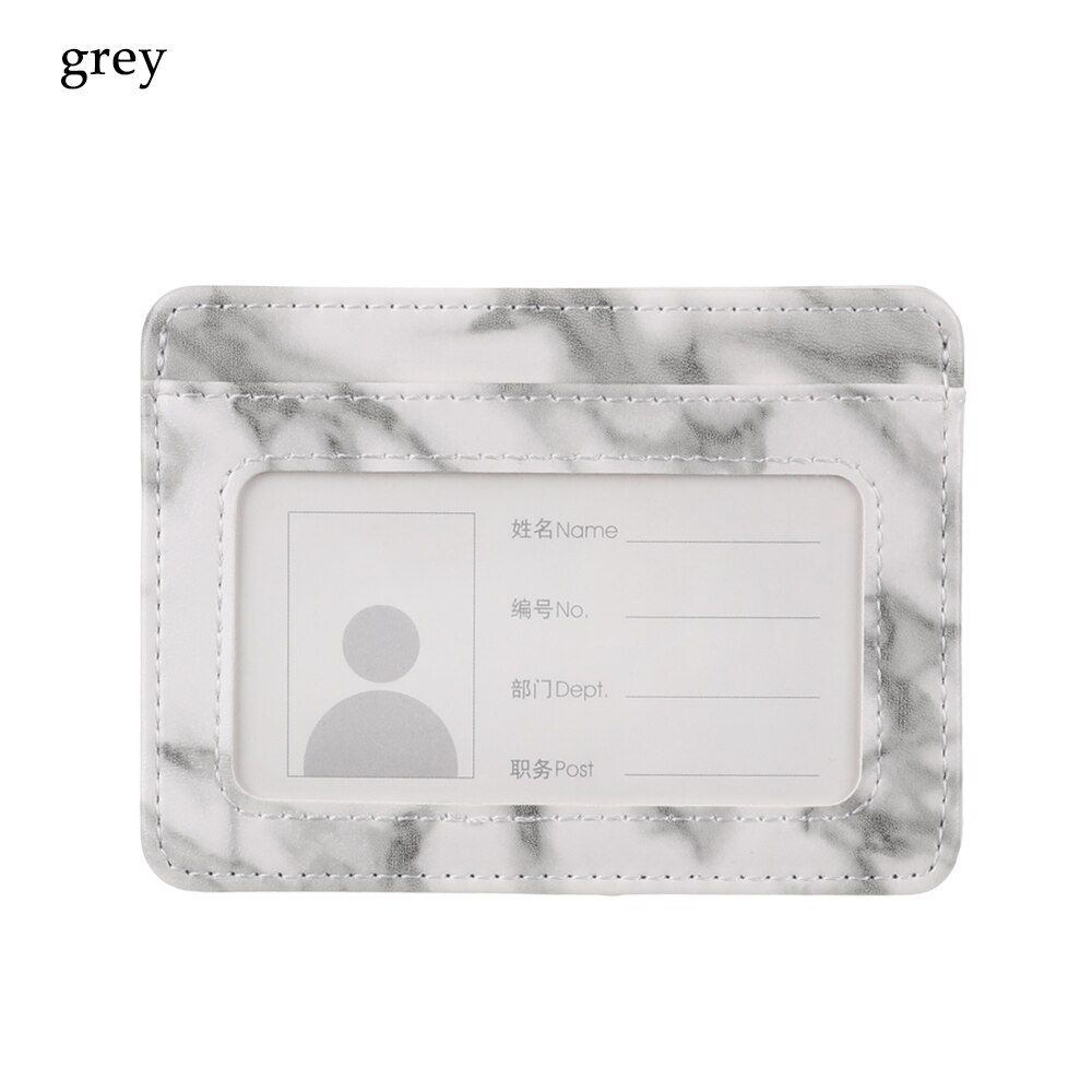 de mármol para tarjetas, a la , impermeable, PU, para negocios, tarjetas de identificación, portatarjetas, funda de viaje, tarjetero de identificación: grey