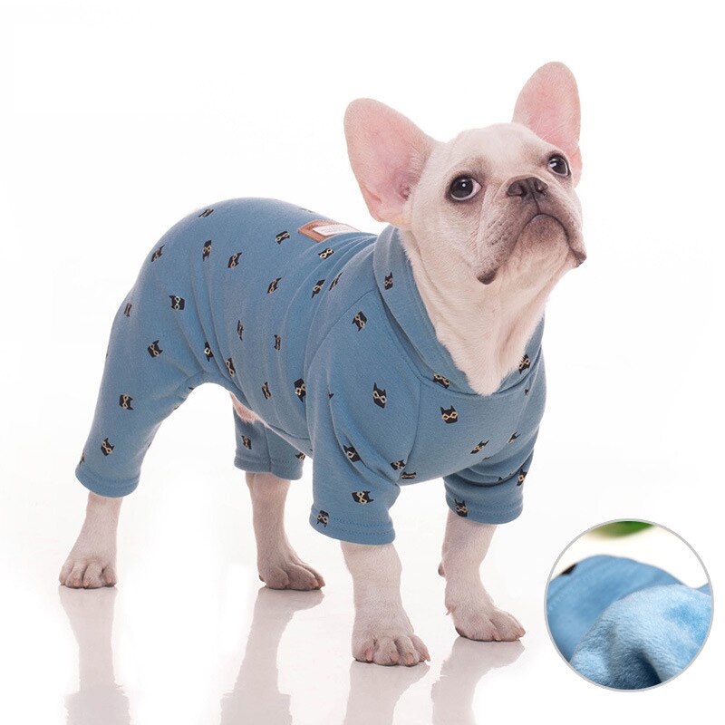 Vinter hvalpe hundetøj bomuld kæledyr tøj til små mellemstore hunde fransk bulldog hvalp kostume mops chihuahua tøj til hunde: M