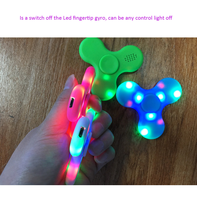 I Key Buy 1pc ABS Glowing Gyro With Bluetooth Speaker Charging Rotary Music Player Flashing Light Speakers Decompression Toys