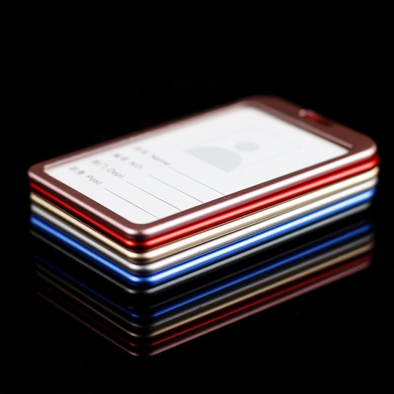 Porte-cartes de crédit en métal pour femmes, étui en métal pour carte d&#39;identité Business, portefeuille pour hommes, étudiant, bureau, Bus, Badge d&#39;identité, porte-cartes