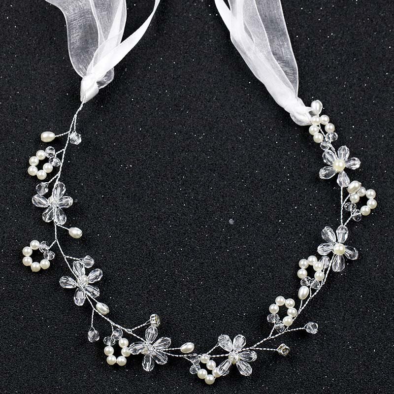 FORSEVEN Oro/Argento di Colore Fasce Dei Capelli Dei Monili di Perle di Cristallo Sposa Foglia Diademi Copricapo Da Sposa Accessori Per Capelli Da Sposa JL: 35008