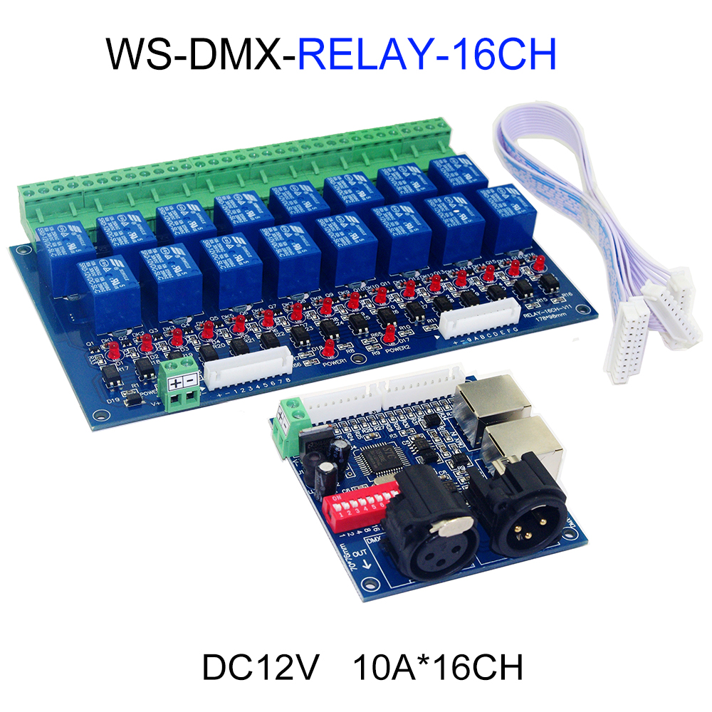 3CH 4CH 8CH 12CH 16CH Relay Switch RGB Controller LED DMX512 Decoder Controller Dimmer DC12V AC110-220V For Led Strp Lights Lamp