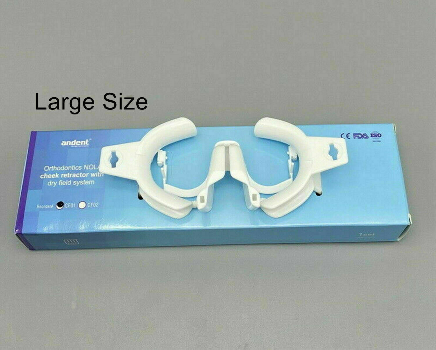 Écarteur de lèvres et de joues, 1 pièce, ouvre-bouche, dentisterie, champ sec, blanc/vert: white LargeX1
