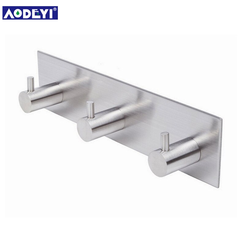 3M Adhesive Stainless Steel Robe Hooks Hanger Kitchen Bathroom Rustproof Towel Hooks