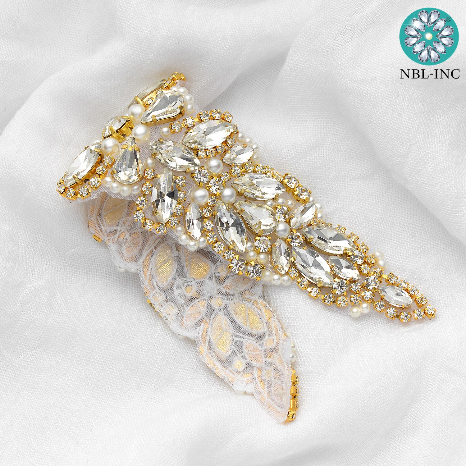 Cinturón de apliques de novia de cristal dorado y rosa, accesorios de vestido de novia, WDD0974, 1 ud.