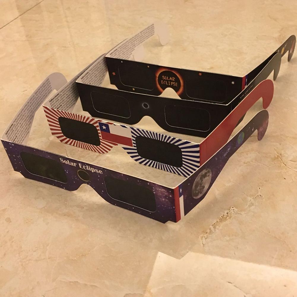 5Pcs Total Solar Eclipse Glasses Paper Solar Eclipse Glasses for Viewing Frame Protect Your Eyes From Solar Eclipse