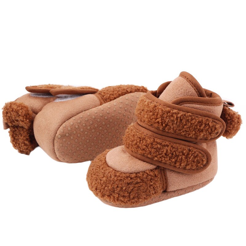 Bottes d'hiver en coton pour bébé, couleur unie, chaudes, confortables, antidérapantes, chaussures à semelles souples pour enfants: 5 / 12