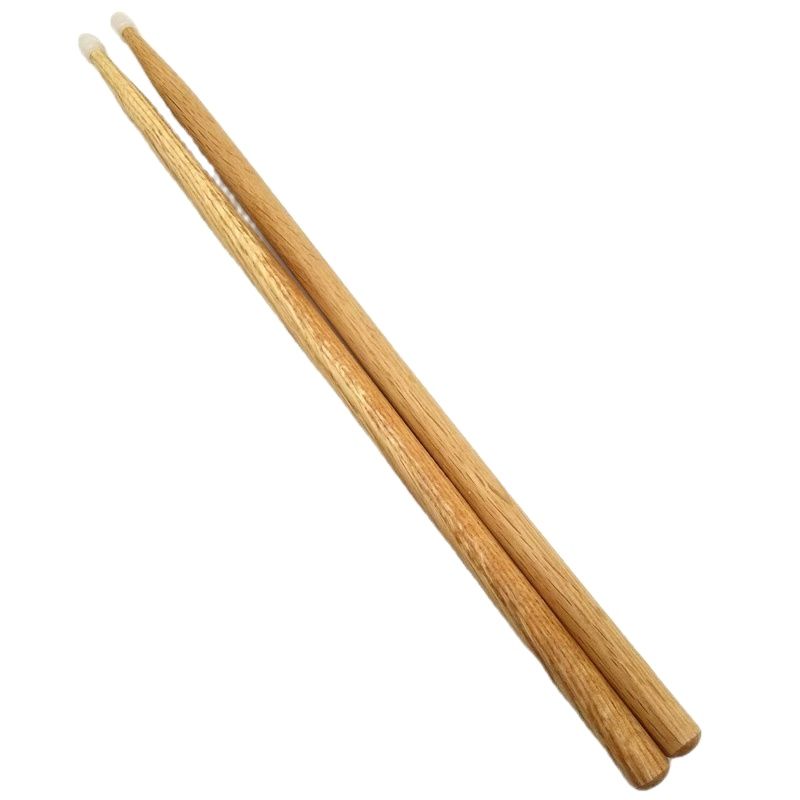 Baquetas para batería de buena , 1 par, 2B, Banda de Música, Color madera: 5B OAK nylon tip