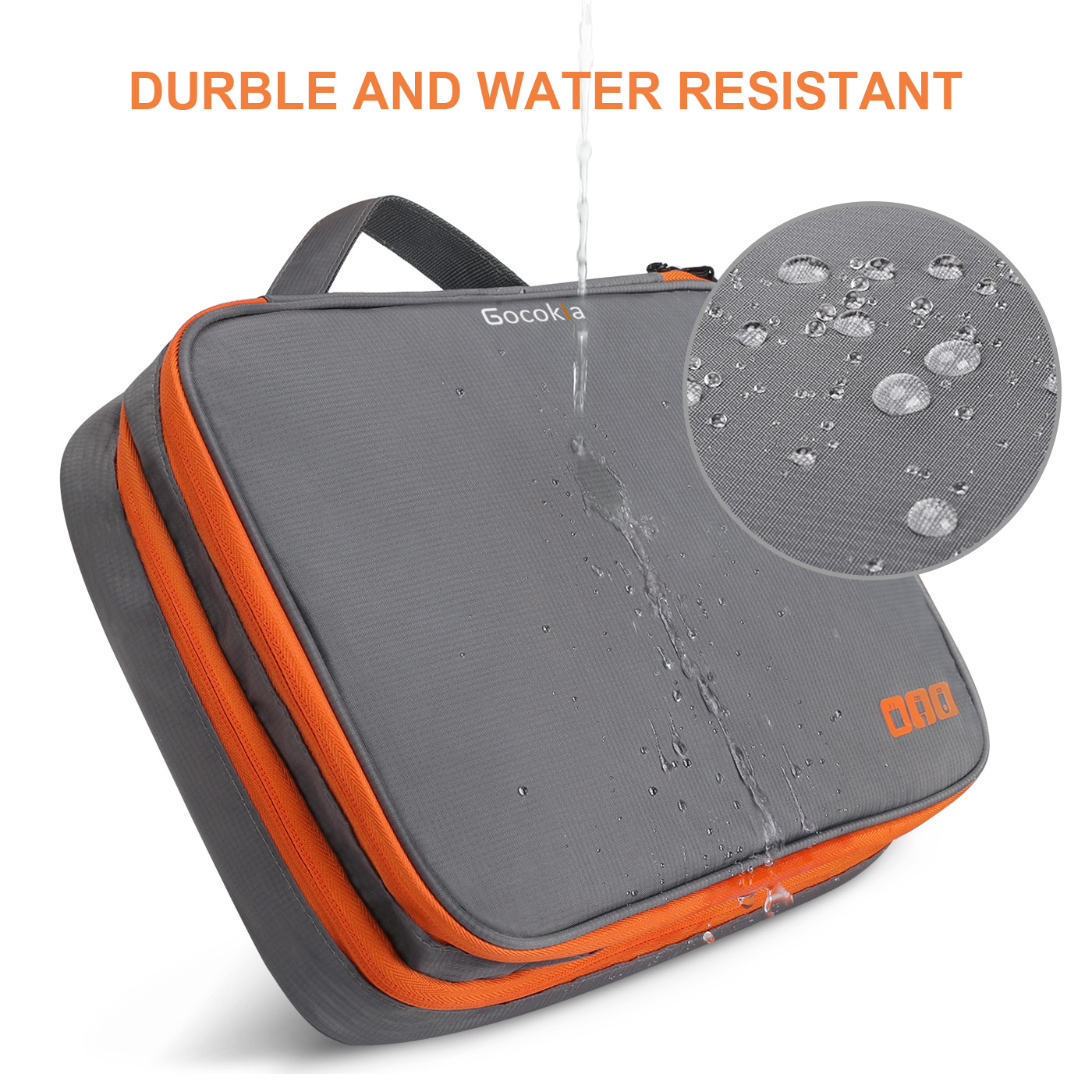 Tragbare Reiseetui für elektronische Accessoires, Kabel-Organizer-Tasche, Gerät-Tragetasche für iPad, Kabel, Strom, USB-Blitz-Laufwerk, Ladegerät