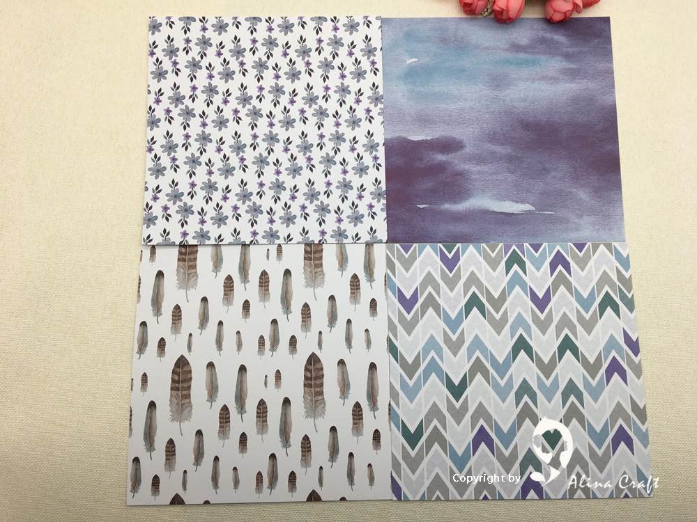 AlinaCraft 24 sheet 6"X6" patterned paper Scrapbooking paper pack handmade craft paper craft Background pad