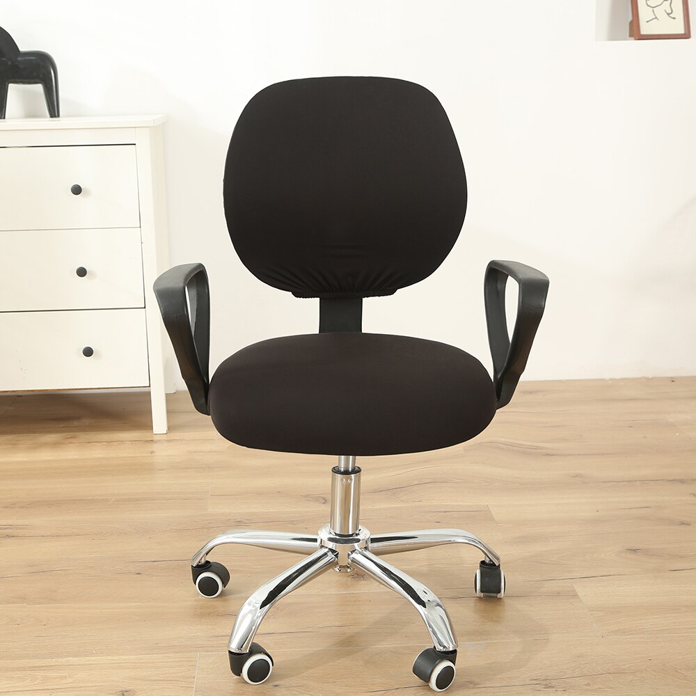 9 Solid Colors Office Chair Cover Elastic Office Armchair Covers For Mariage Rotatable Computer Chair Slipcovers Spandex Fabric