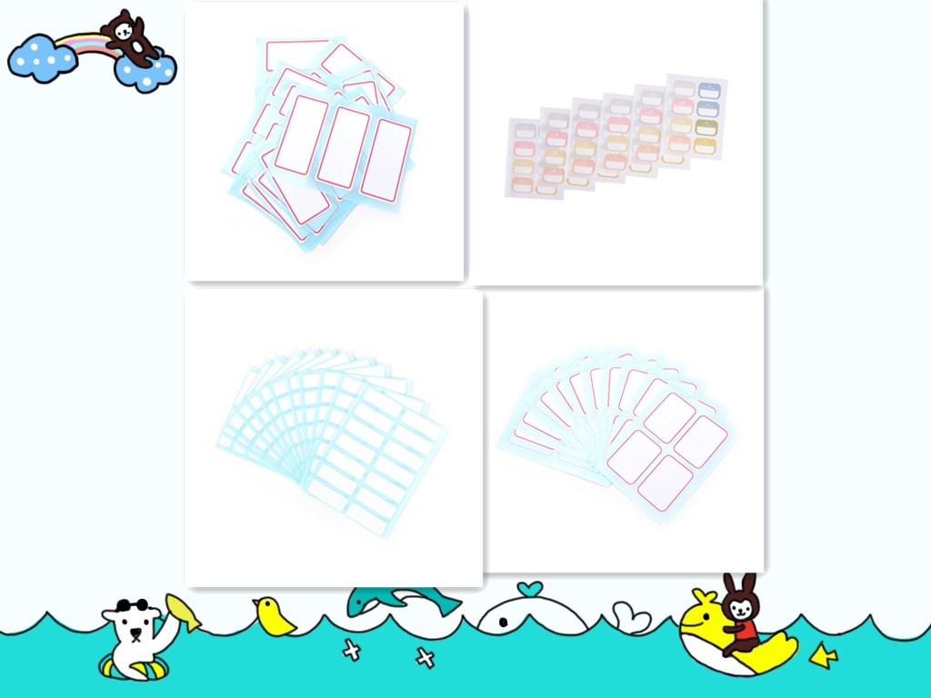 Self Adhesive Label Blank Note Label Bar Sticky White Writable Name Stickers Office School Stationery Supplies