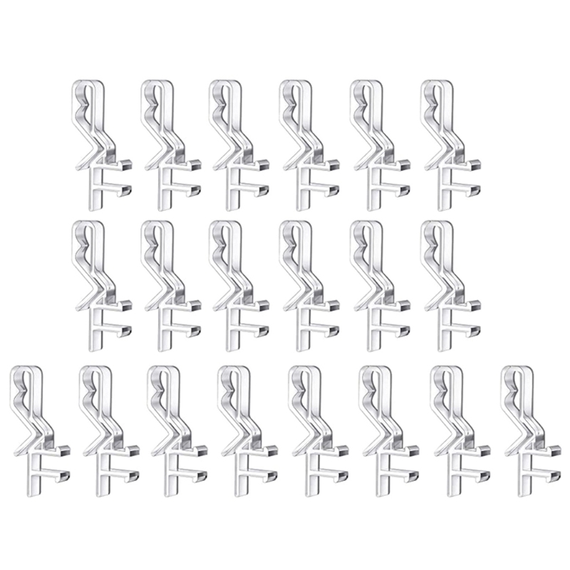 20Pcs Window Valance Clip Clear Plastic Hidden Retainer Horizontal Blind Bracket 85AC