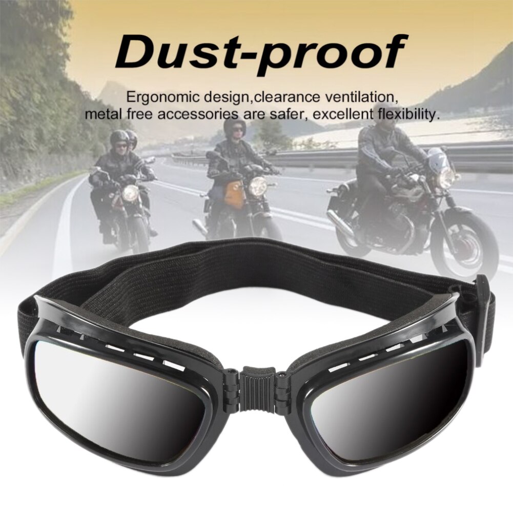 Vouwen Motorfiets Bril Winddicht Skibrillen Off Road Racing Eyewear Verstelbare Elastische Band Zonnebril Goggle Masker Mode