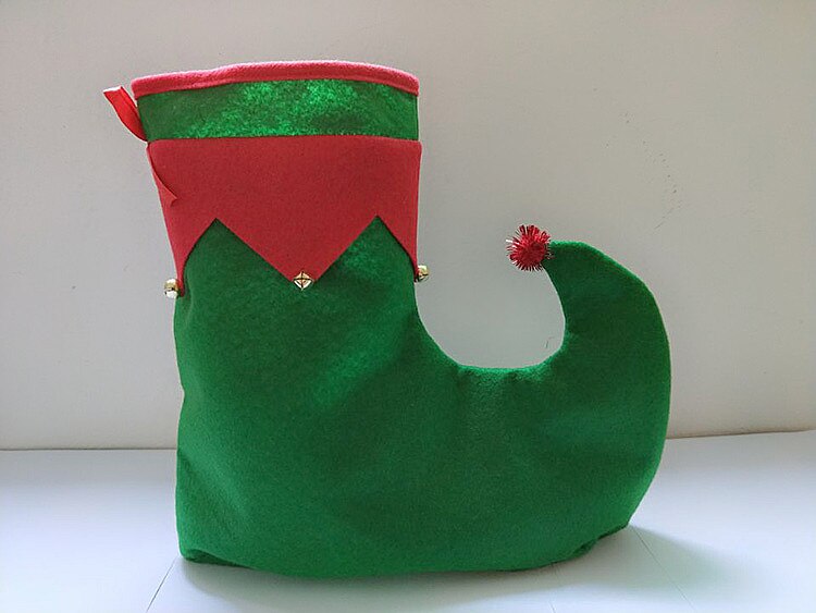 Buty świąteczne zielony elf buty Cosplay buty cukierków festiwal zabawa na przyjęciu buty świętego mikołaja