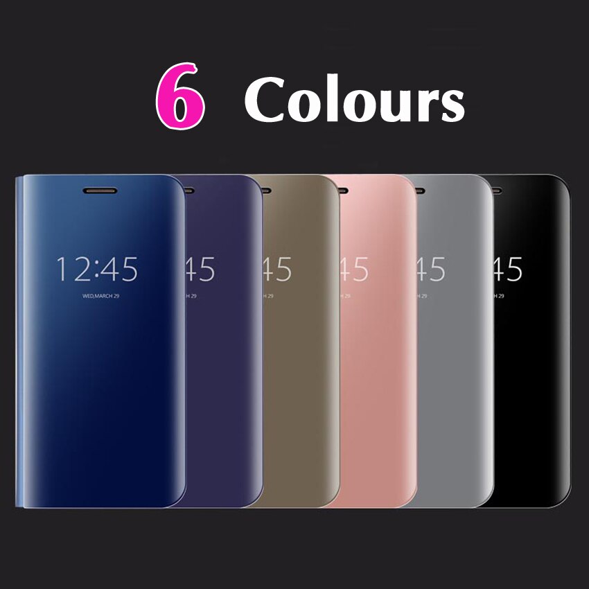 Spiegel Flip Schutzhülle Telefon Fall Für Samsung Galaxy A8 Plus EINE 8 A8plus SM A530 A730 A530F A730F SM-A730F DS Stehen Abdeckung