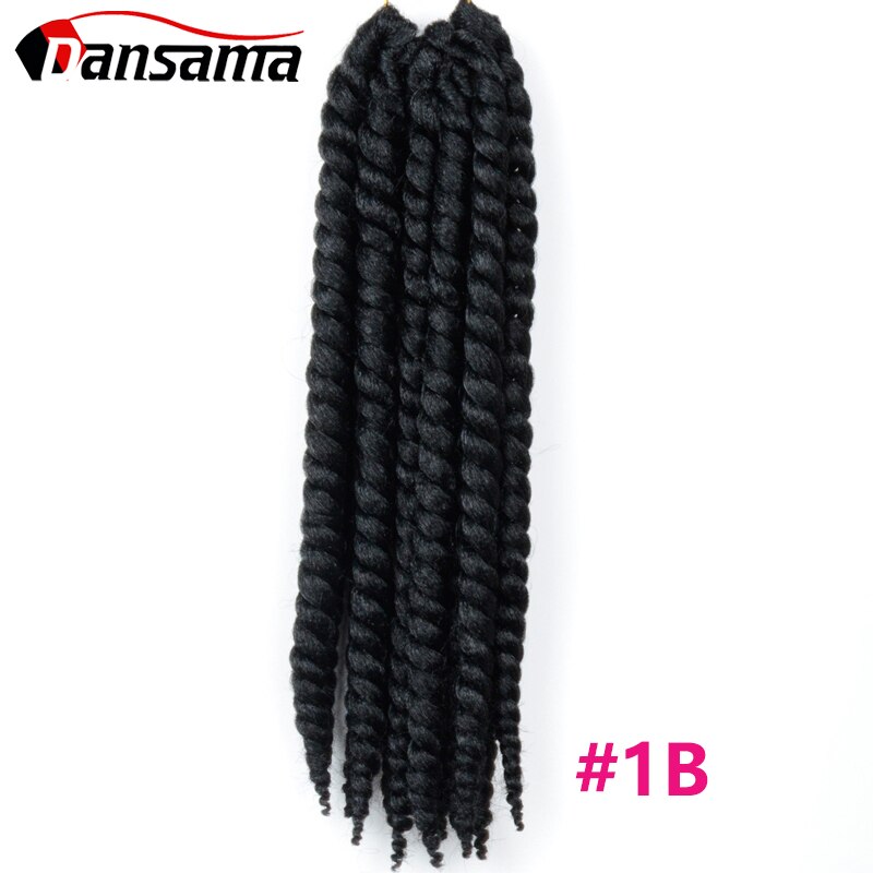 Dansama Senegalese Twist Crochet Hair Extensions twist hair Natural False Hair Locs 14 Inch 12 Strands Blonde Ombre: #1B / 1Pcs/Lot