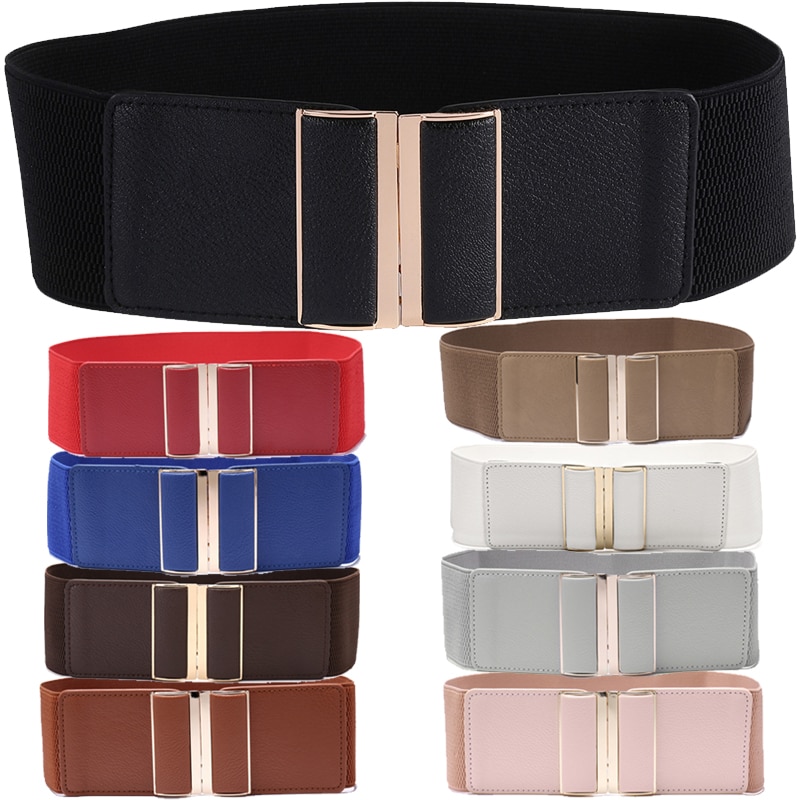 Frauen 3 "Breiten Gürtel Elastische strecken schnallen Bund Dame Cummerband Plus Größe Mädchen Bund Taille Dichtung Breiten Gürtel Frauen