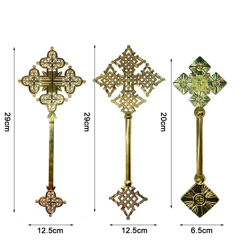 Jeruzalem Jesus Orthodoxe Cross Gold Aanplant Overhandigen Cross Zegen Kerk Decoratie Religieuze Sieraden Articulos Religiosos