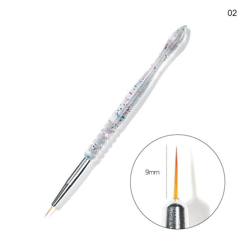 3 st kristall nagelpenna uv gel ritning måla nagelfoder pensel akryl nagelpenna fransk nagel kalebass handtag nail art gör-det-själv-verktyg