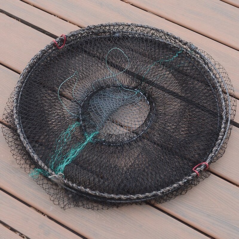 Fishing Bait Trap,Bait Crawfish Traps Spring Cage Portable Folded Cast Net Fishing Traps Net Fishing Accessories