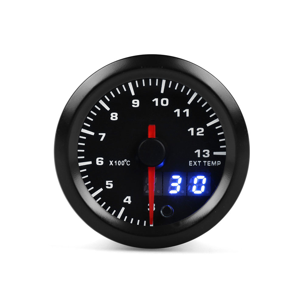 Neue Auto Auspuff Gas Thermometer 3 Ziffern Anzeige Auto Änderung 12V 52mm Abgas Temperatur Meter