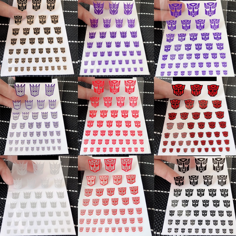 45Pcs Transformatie Robot Speelgoed G1 Sticker Symbool Decal Voor Custom Diy Speelgoed Accessoires Decoratie