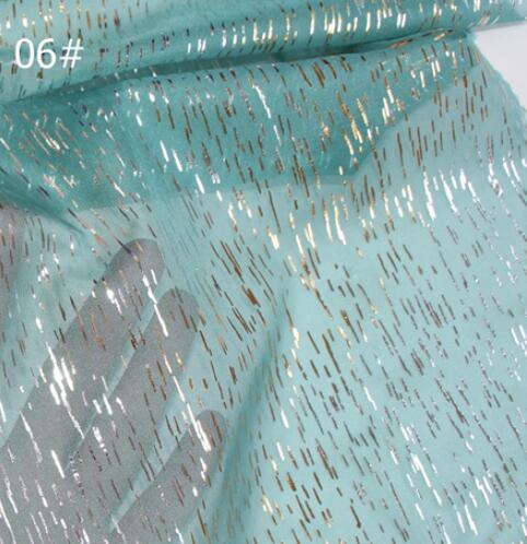 Chiffon bronzeret flydende stof skinnende stof bronzerende kostume stof diy stage cosplay kjole 1m: Blå