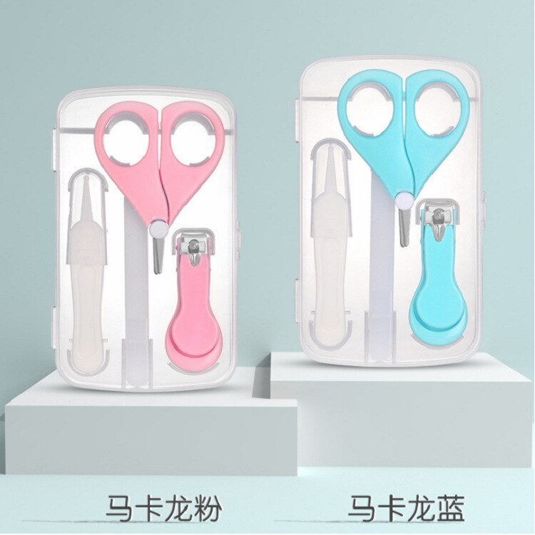 Vier Stuk Baby Nagelknipper Pincet Veilig En Multi-Gekleurde Nagelvijl Combinatie Set