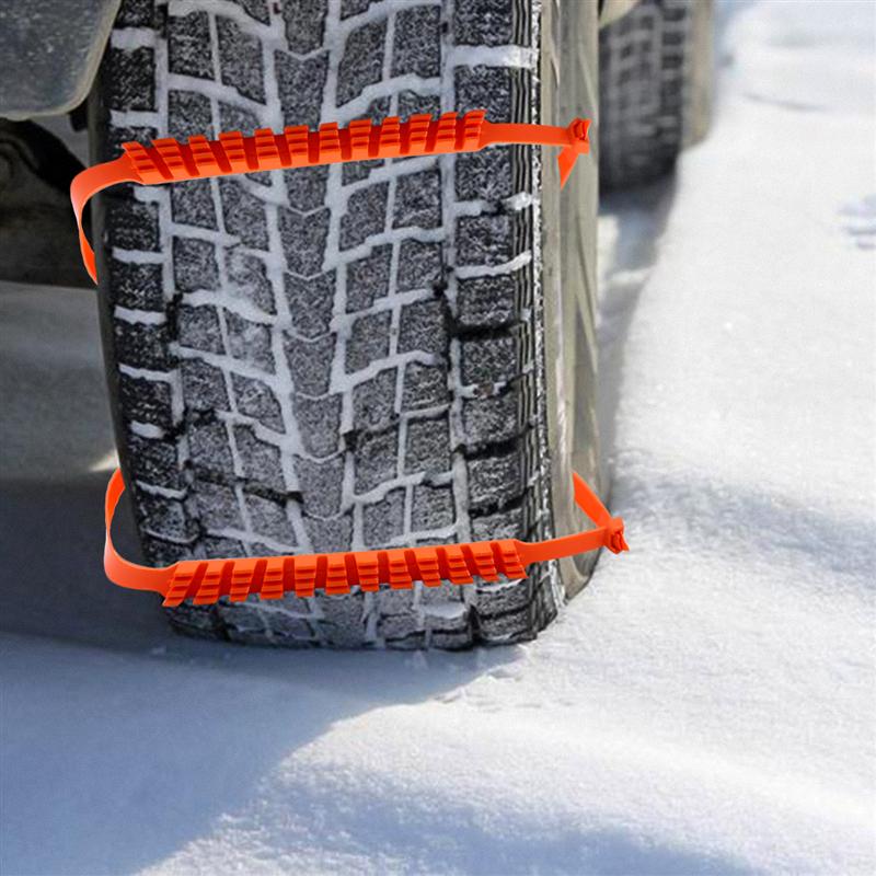1 sæt  of 10 stk sne kæder bil sne dæk kæde nødsituation skridsikkerhed kæde mudder bælte hjul dæk dæk sne is kæder