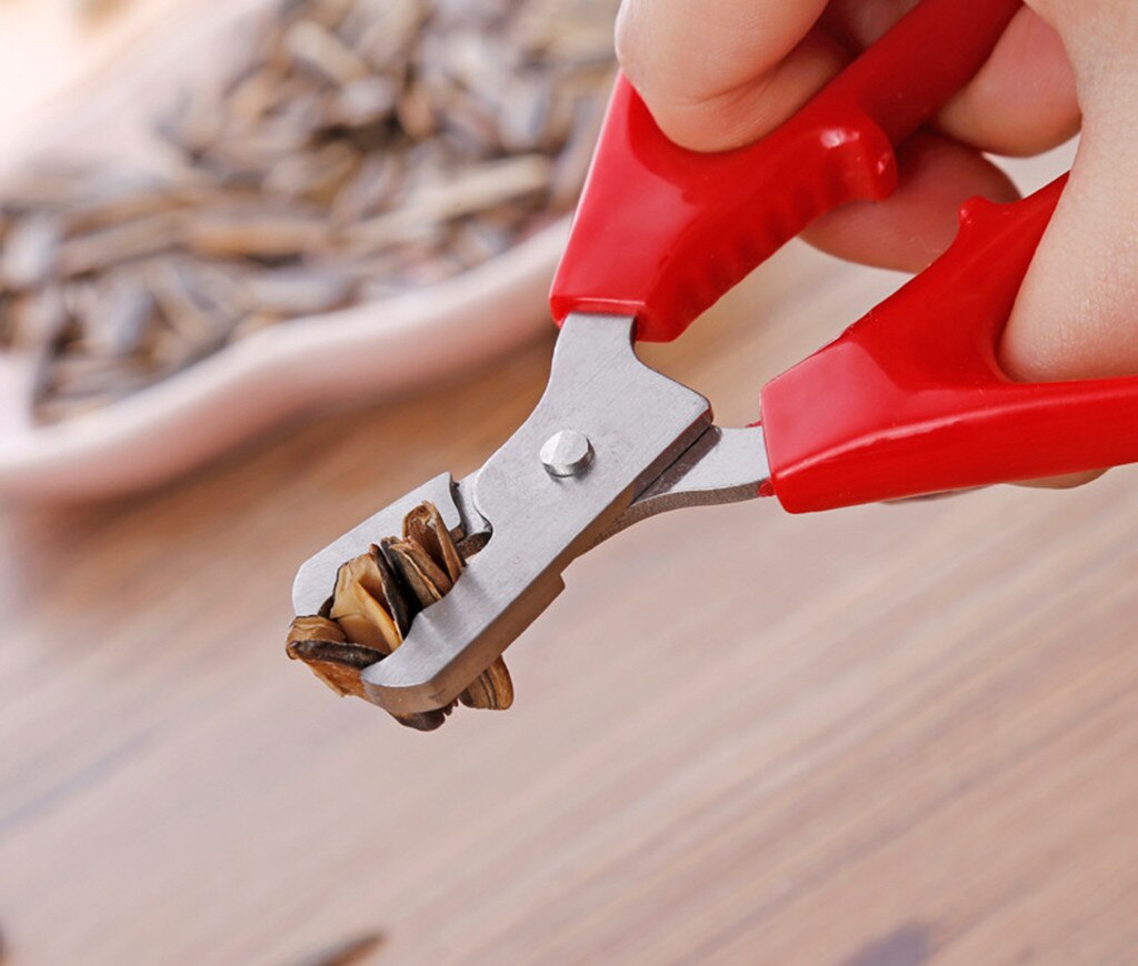 StainlessSteel Melon Sheller Kitchen Household Walnut Nutcracker Seed Plier Sunflower Nut Opener Clamp Cracker Scissor Pine Tool