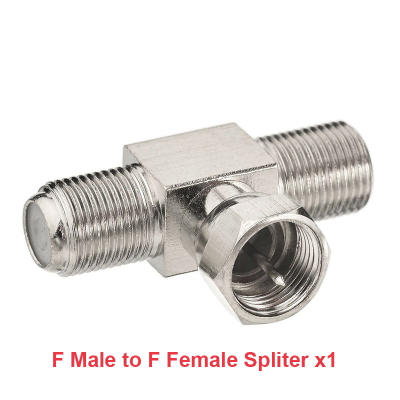 Adaptateurs F Type vers TV IEC, connecteur de prise d'antenne aérienne TV à 90 degrés, adaptateur à Angle droit, prise câble coaxial, ensemble de F-TV, 1 pièce: WHITE
