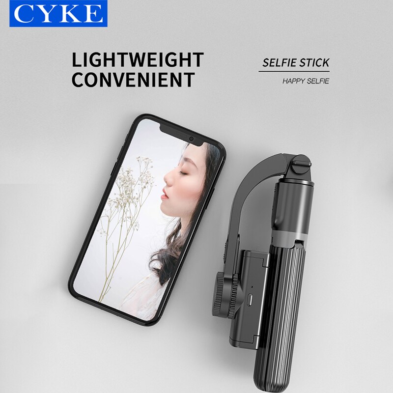 CYKE L08 Anti-shake Stabilizer Extendable Bluetooth Selfie Stick Mobile Phone Stand Lightweight Single-axis for phone gimbal