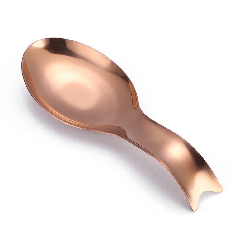 Brushed Finish Stainless Steel Spoon Countertop Spatula Ladle Holder Exquisite Kitchen Utensil Spoon Rest Holder Dishwasher F92B: rose gold