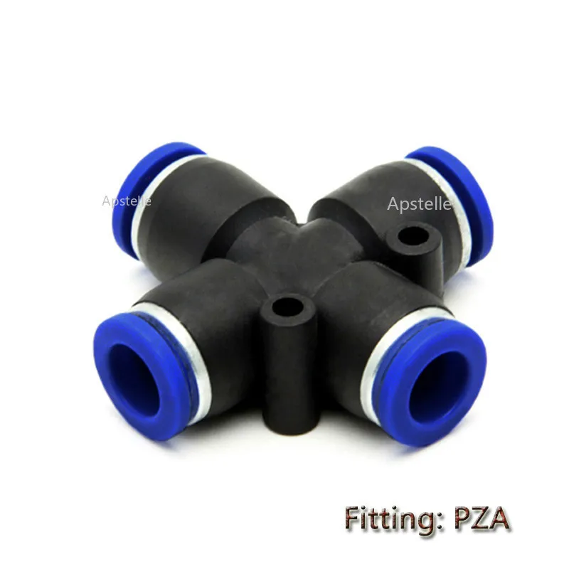 Pneumatische passend zu, 2-Wege-Schnellkupplung, Rohrschlauch, 4 mm, 6 mm, 8 mm, 10 mm, 12 mm, 16 mm, Luft-Pneumatik-Teile, Verbindungsstück: Gelb / 1/4"