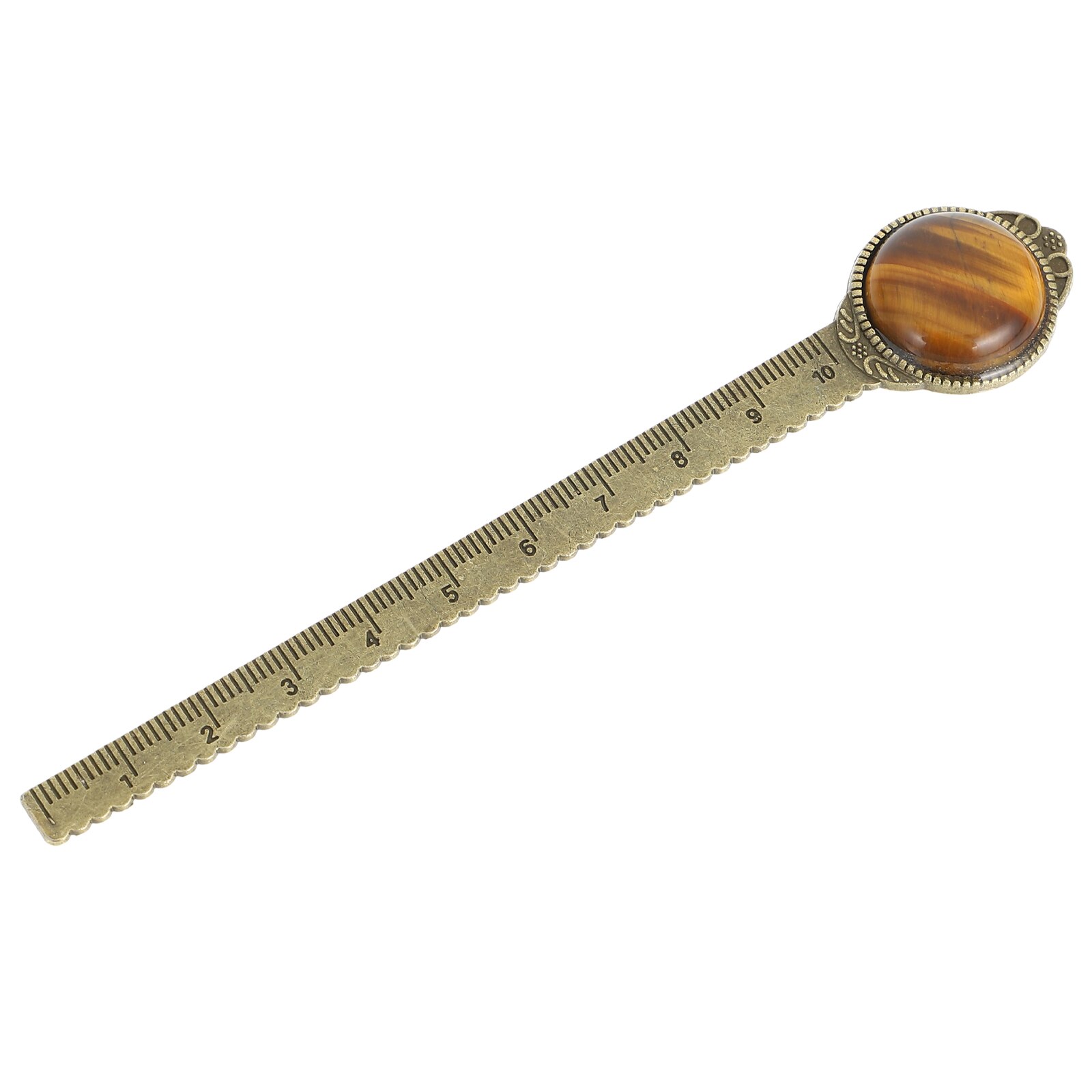 Zinc Alloy Book Mark Ruler Book Mark Retro Book Marker Paper Label Reading Tool: As Shown