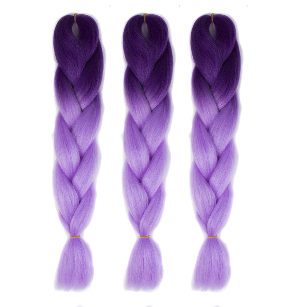 Gradient Ombre Braiding Hair Long Synthetic Jumbo Braid Synthetic Braiding Hair Extensions Ombre Braiding Hair Party Wigs#Y30